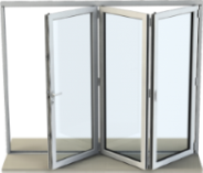 Bi-fold door with 3 panels