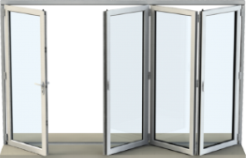 Bi-fold door with 4 panels