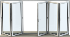 Bi-fold door with 5 panels