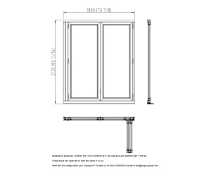 2 door bi-fold