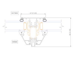 Mullion sightlines for internally beaded fixed frames