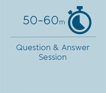 50-60mins, Question & Answer Session