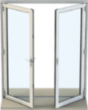 Bi-fold door with 2 panels