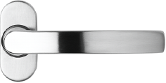 Solid stainless steel lever handle with separate escutcheon