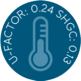 U-Factor: 0.24 SHGC: 0.13